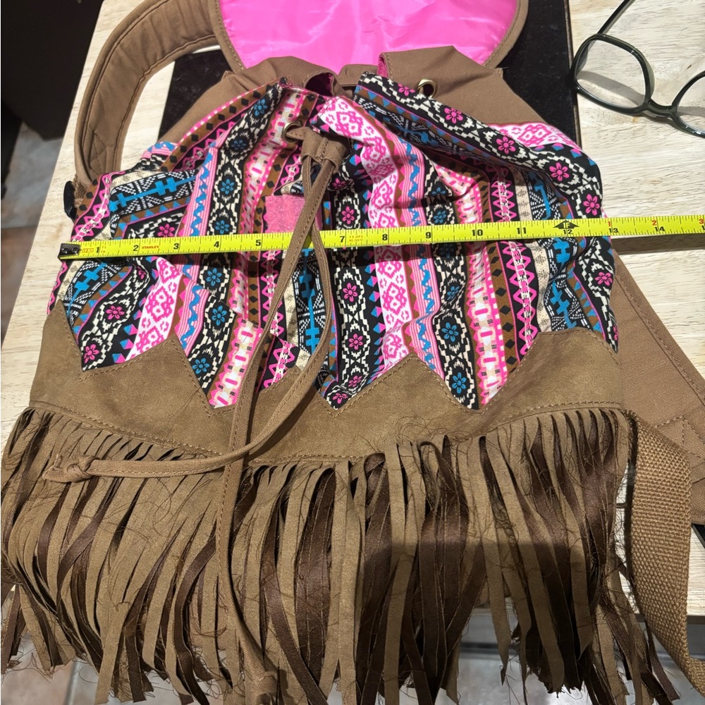 Justice Multicolor Fringe Backpack - Picture 14 of 15